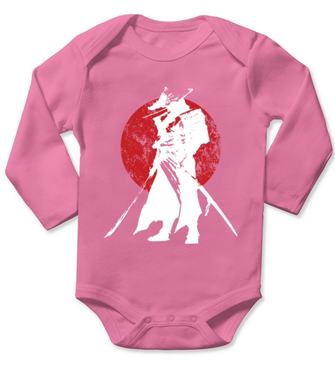 Samurai Warrior Sword Retro Japanese Long Sleeve Baby One-Piece