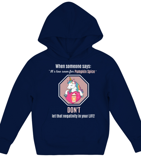 Pumpkin Spice Unicorn Light Kids Hoodie
