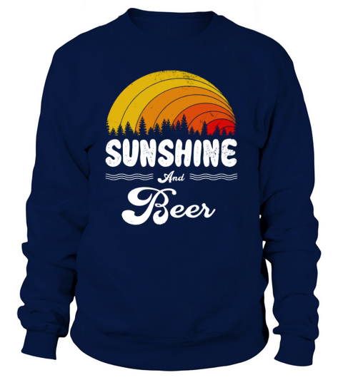 Sunshine And Beer Vintage Summer Gift 2020 Sweatshirt Unisex