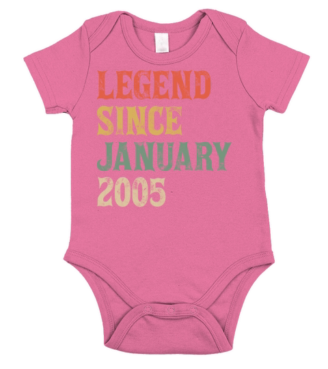 Legend Since January 2005 16th Birthday Gifts 16 Y Short Sleeve Baby One-Piece