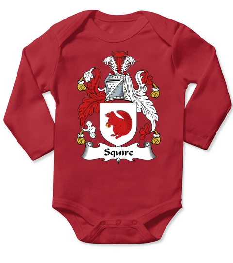 Squire Family Crest British Family Crests Long Sleeve Baby One-Piece