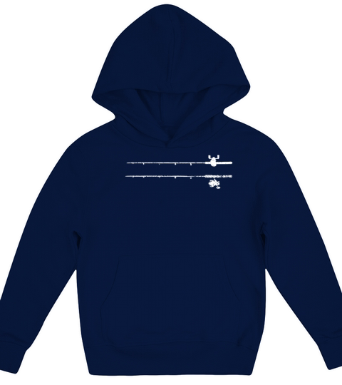Fishing Rods distressed style Gift for Fisherman Kids Hoodie