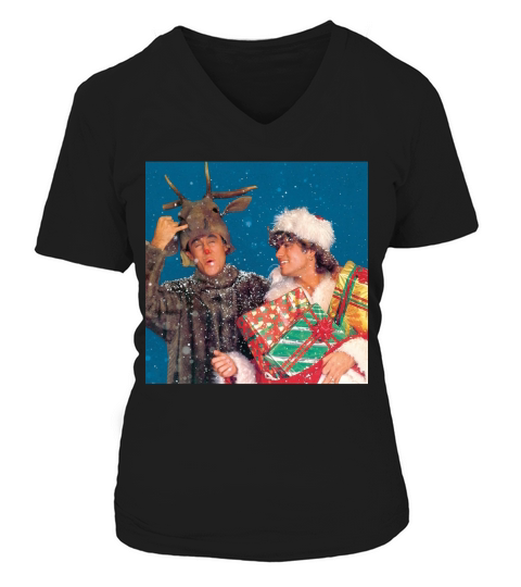 George Michael Last Christmas WHAM shirt V-neck T-Shirt Woman