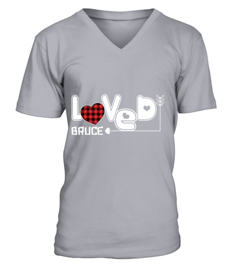 Love Bruce Classic Valentines Day Men's V-Neck T-shirt