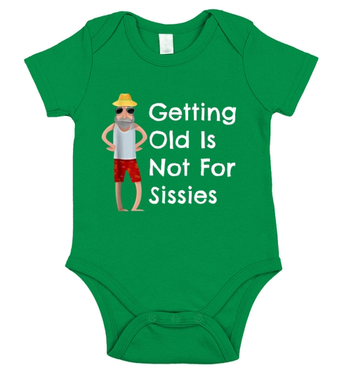 Funny Getting Old Is Not For Sissies Grandfather Short Sleeve Baby One-Piece