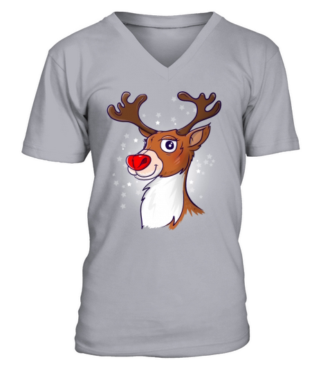 Merry Christmas Rudolph The Red Nosed Reindeer Men's V-Neck T-shirt