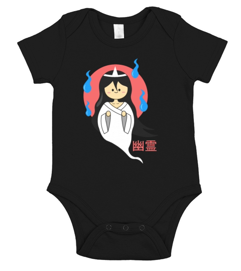 Cute Anime-style Japanese Ghost Trick-or-treats Short Sleeve Baby One-Piece