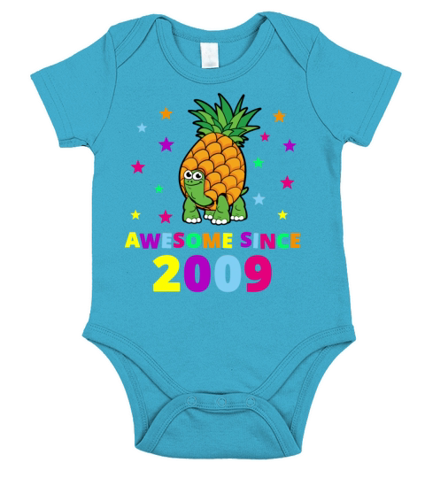 11th Birthday Awesome Since 2009 Birthday Gift Short Sleeve Baby One-Piece
