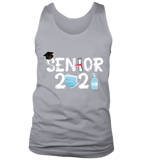 Graduating Senior Class 2021 Quarantine Mask Men's Tank Top