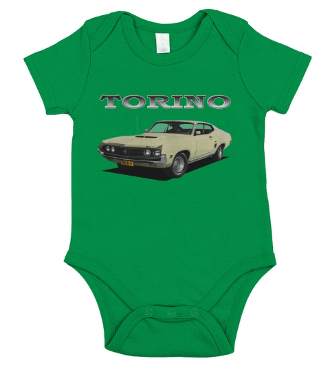 1970 Ford Torino Cream Short Sleeve Baby One-Piece