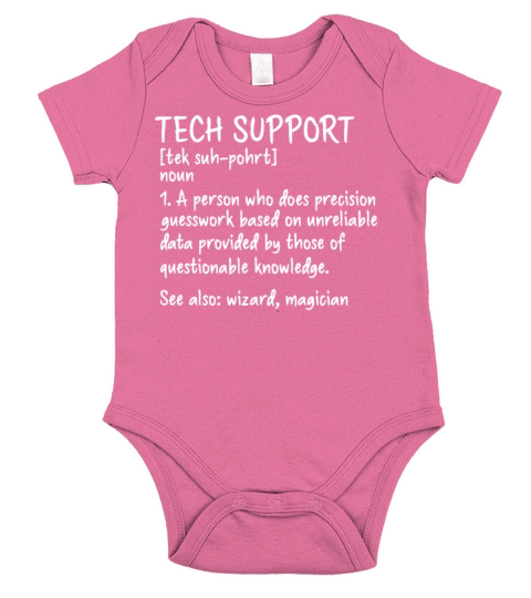 Tech Support Definition Short Sleeve Baby One-Piece