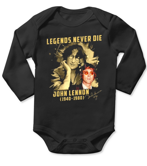 Legends never die John Lennon 1940-1980 signature shirt Long Sleeve Baby One-Piece