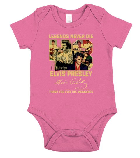 Legends Never Die Elvis Presley Thank You For The Memories Signature Short Sleeve Baby One-Piece