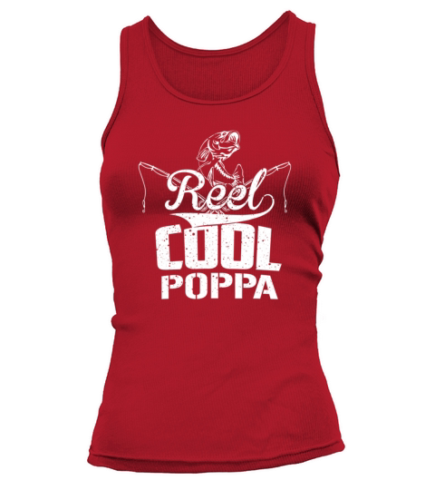 Fathers Day Reel Cool Poppa Fishing Grandpa Gift Women's Tank Top