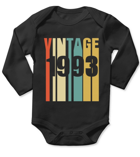 Vintage 1993 Retro Long Sleeve Baby One-Piece