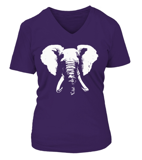 Elephant w Women's V-Neck T-shirt