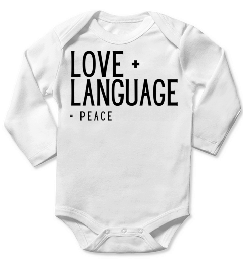 Love Language Long Sleeve Baby One-Piece