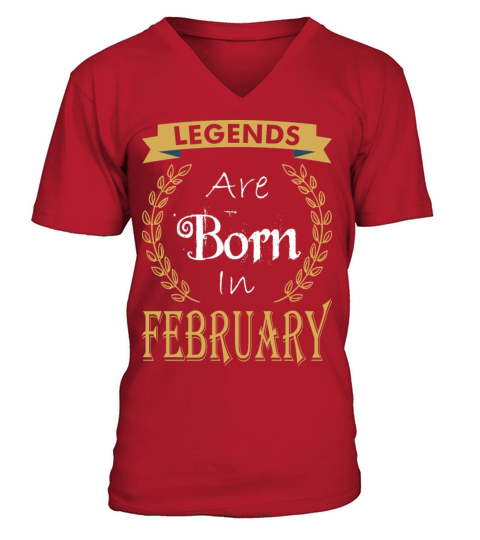 Legend Are Born In February Men's V-Neck T-shirt
