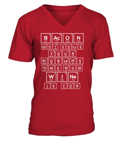 Periodic Table of Wine Alcohol Red White Wine Gift Men's V-Neck T-shirt