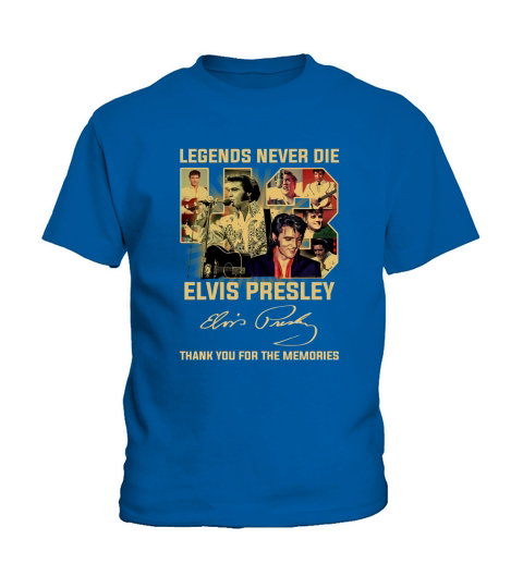 Legends Never Die Elvis Presley Thank You For The Memories Signature Kids T-Shirt