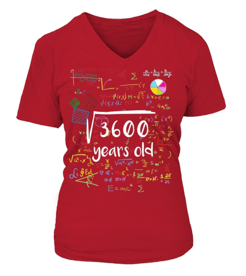 Square Root Of 3600 60th Birthday 60 Years Old V-neck T-Shirt Woman