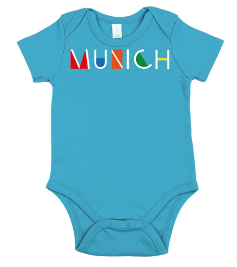 Munich German Europe Art Design Short Sleeve Baby One-Piece