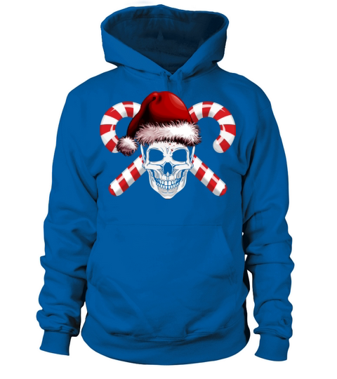 Funny Skeleton Skull Santa Hat Tee Merry Christmas Men's Hoodie