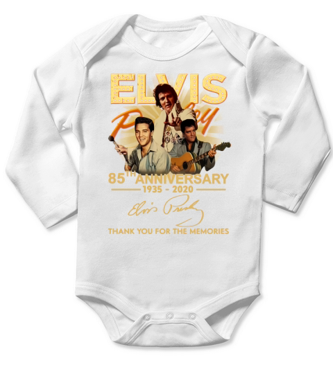 Elvis Presley 85th Anniversary 1935 2020 Long Sleeve Baby One-Piece
