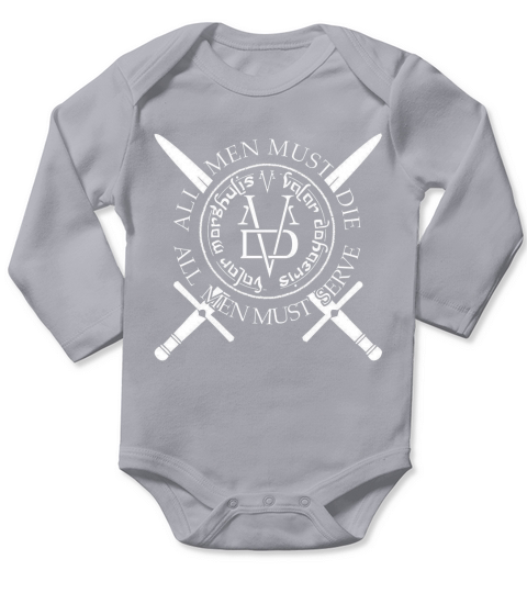 ALL MEN MUST DIE - VALAR MORGHULIS Long Sleeve Baby One-Piece