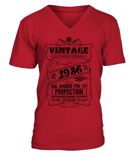 Vintage Aged To Perfection 1986 Men's V-Neck T-shirt