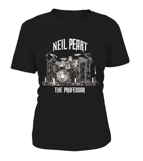 Anna Press Neil Peart The Professor  The Drummer Black Women's T-Shirt