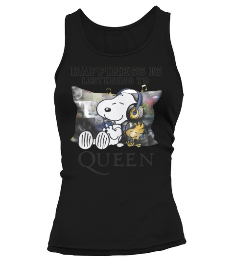 Snoopy und Woodstock Glück hört Königin T-Shirt Tank top Woman