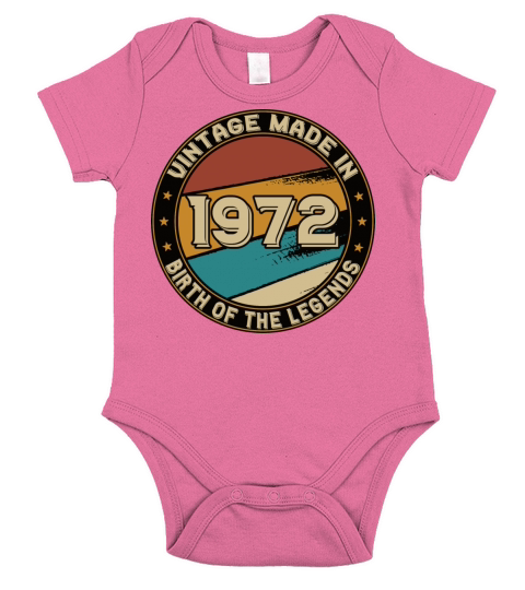 Cool Birthday Original 1972 50th birthday Short Sleeve Baby One-Piece