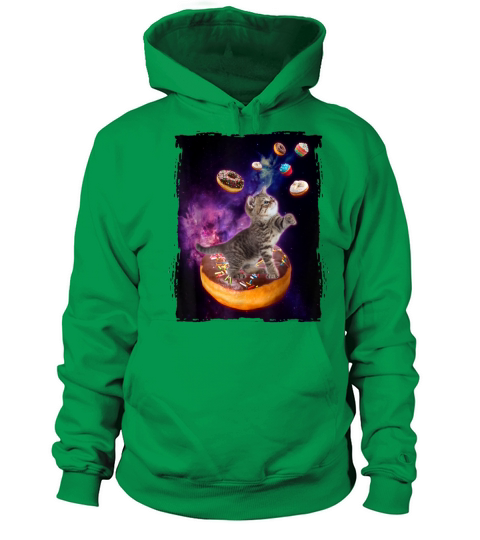 Abyssinian Cat Design Space Donuts Kitty in Spac Men's Hoodie