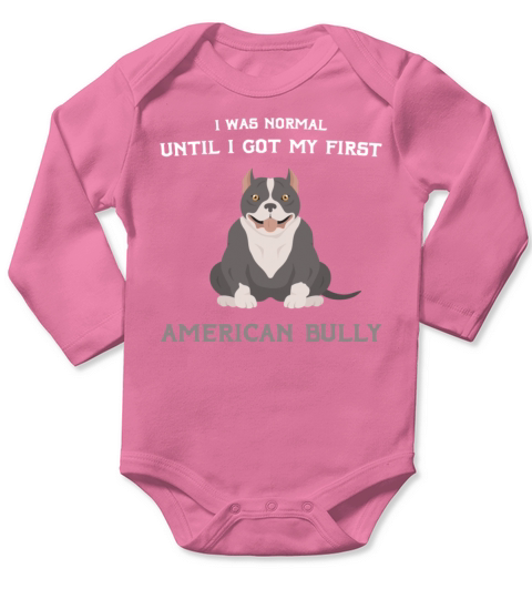 Birthday and Christmas gift for American Bully Long Sleeve Baby One-Piece