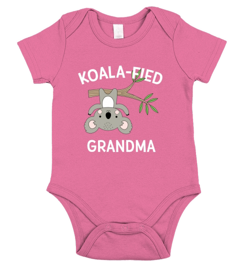 Cute Grandma Gift Koala Pun Funny Sweet Announcement Present Short Sleeve Baby One-Piece