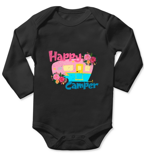 Happy Camper Long Sleeve Baby One-Piece