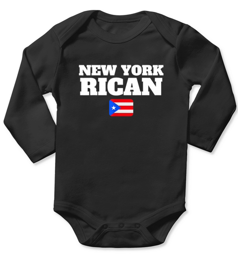 New York Rican Heritage Puerto Rico Flag Long Sleeve Baby One-Piece