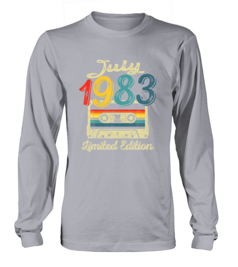 Vintage July 1983 Cassette Tape 38th Birthday Women's Long Sleeve