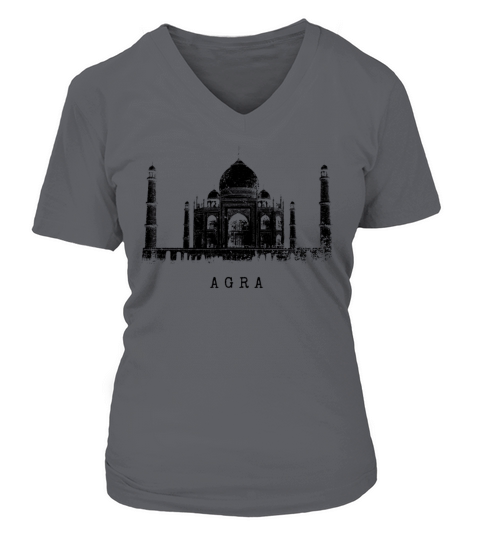 Taj Mahal Agra India Vintage Skyline I Love Indian Women's V-Neck T-shirt