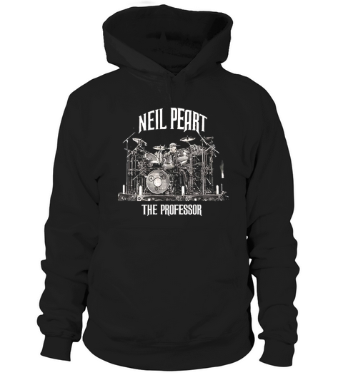 Anna Press Neil Peart The Professor  The Drummer Black Hoodie Unisex