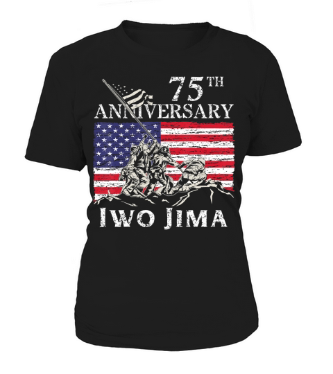 75th Anniversary Iwo Jima 1945-2020 WWII Veteran US Flag T-Shirt Women's T-Shirt