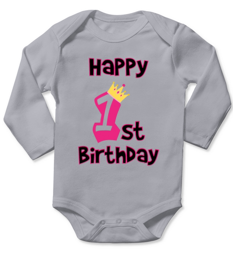 1st birthday 1 year child birthday gift Long Sleeve Baby One-Piece