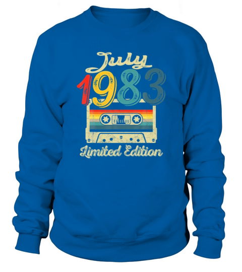 Vintage July 1983 Cassette Tape 38th Birthday Men's Sweatshirt