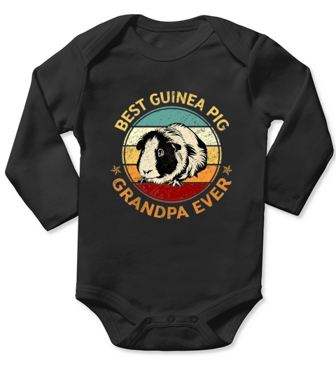 Best Guinea Pig Grandpa Ever Long Sleeve Baby One-Piece