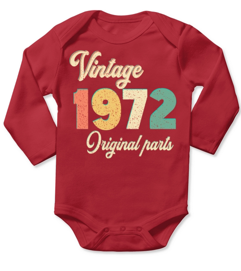 vintage 1972 original parts Long Sleeve Baby One-Piece