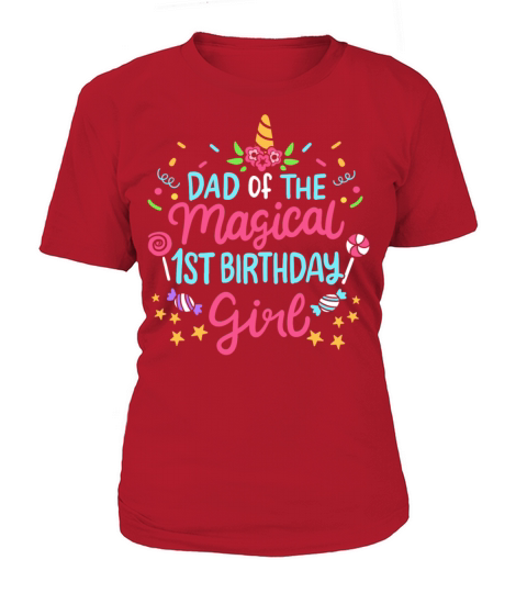 1st Birthday Dad Unicorn Women's T-Shirt