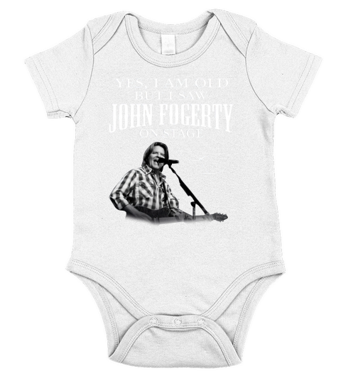 Yes I am old but I saw John Fogerty on stage signature Short Sleeve Baby One-Piece