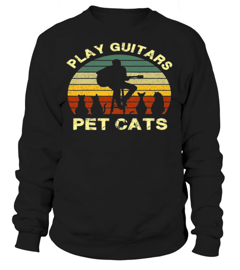 Guitarist Animal Pet Cat play guitars pet cats Women's Sweatshirt