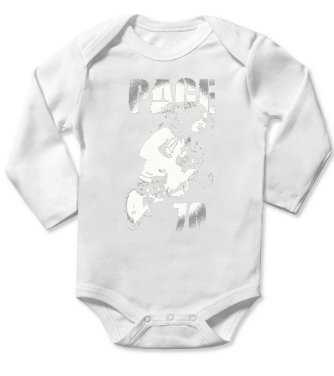 Retro Graphic Jimmy Page 70 Art Long Sleeve Baby One-Piece